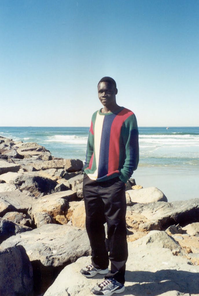 Alepho on the beach in San Diego 2002.